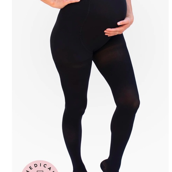 Belly Bandit Maternity Black Compression Tights - Picture 1 of 2
